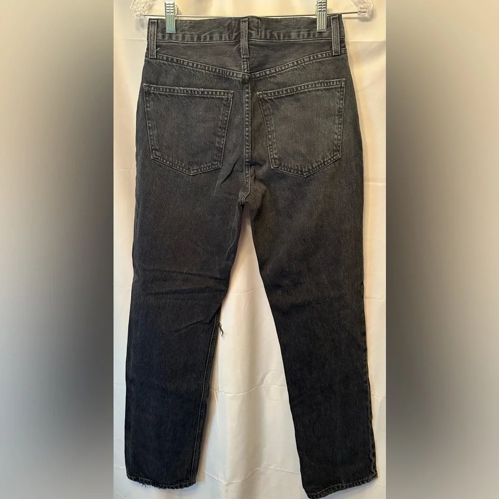 Agolde Lana Mid Rise Vintage Straight Leg in‎ Disorder Black Wash Jeans Size 26
